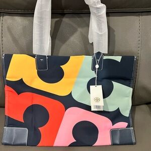 Tory Burch Colorful Graphic Tote